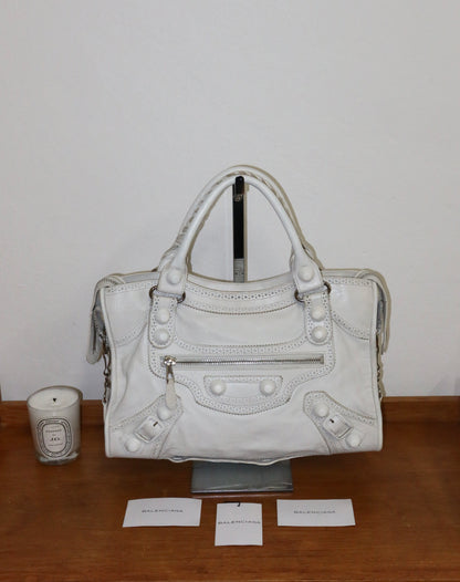 BALENCIAGA CITY BAG WHITE