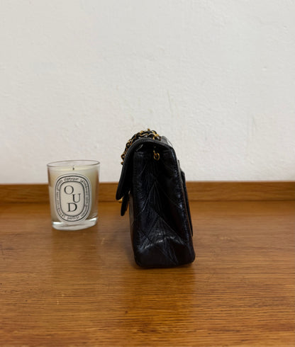 CHANEL CLASSIC SINGLE FLAP BAG TWIST LOCK 24K GOLD