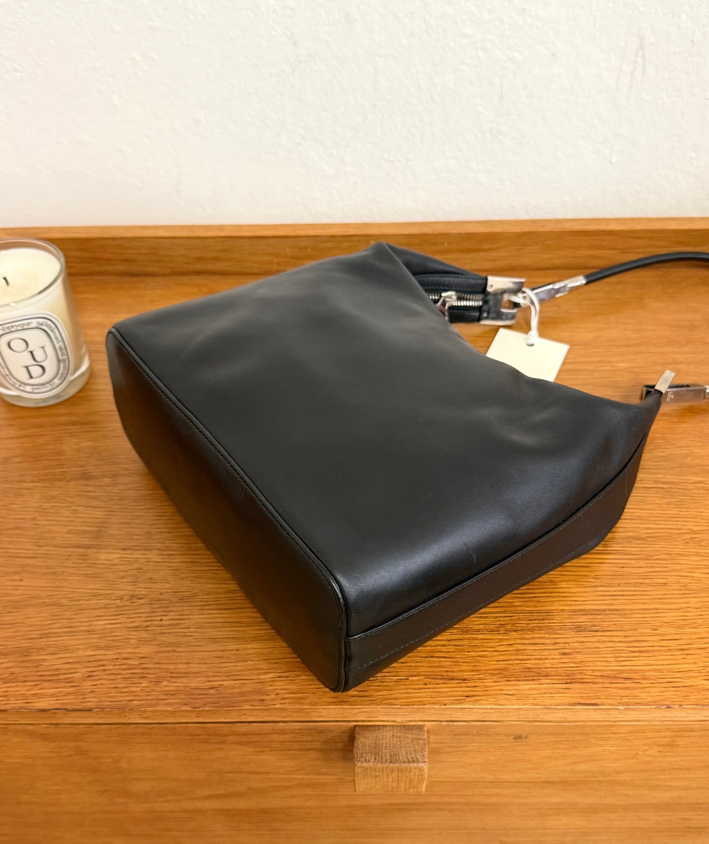 GUCCI LEATHER BLACK SHOULDER BAG BY TOM FORD