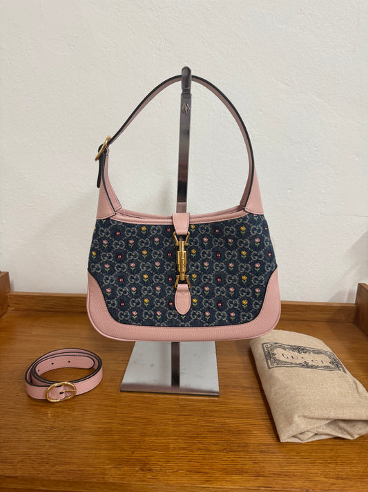GUCCI JACKIE 1961 FLORAL DENIM