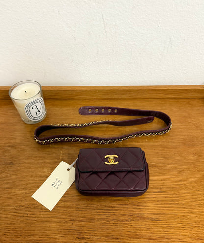 CHANEL BURGUNDY BELT BAG