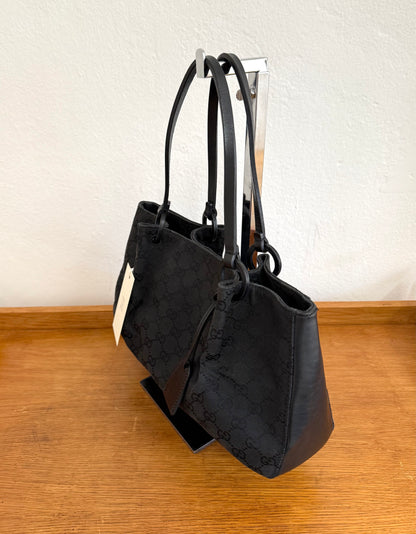 GUCCI GG SHOULDER BAG BLACK WITH POUCH