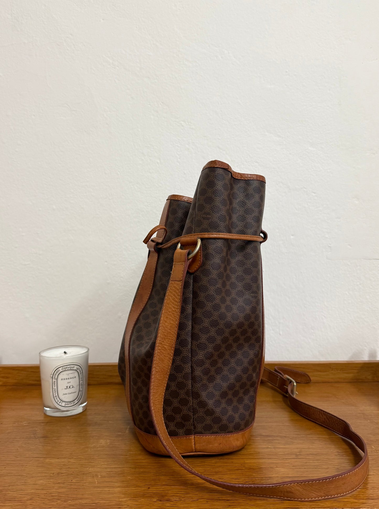 CELINE MACADAM BUCKET BAG