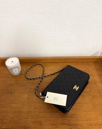 CHANEL FULL FLAP LAMBSKIN BLACK