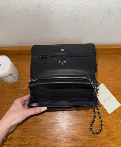 CHANEL WOC BLACK LAMBSKIN