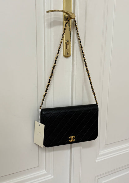CHANEL FULL FLAP LAMBSKIN BLACK