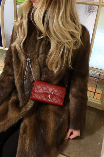 CHANEL CLASSIC WALLET CAVIAR RED
