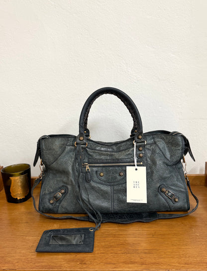 BALENCIAGA CITY BAG GREY-GREEN