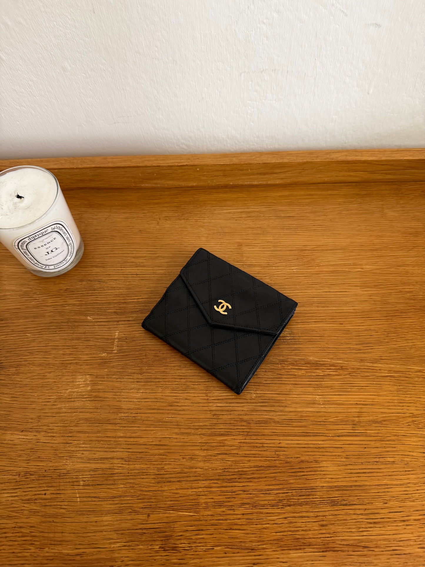 CHANEL LAMBSKIN DOUBLE SIDED WALLET