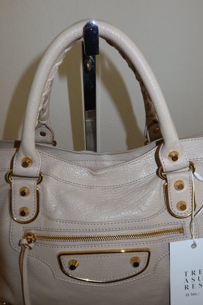 BALENCIAGA CITY BAG IN CREAM