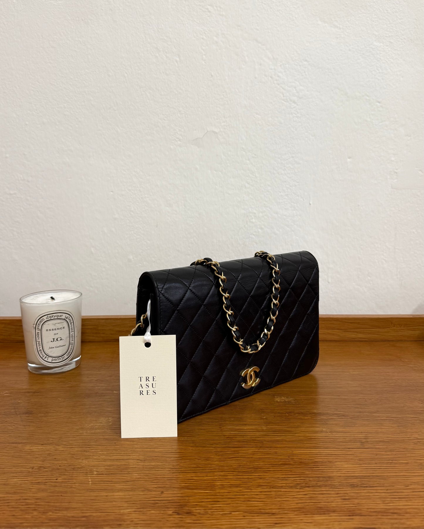 CHANEL FULL FLAP LAMBSKIN BLACK