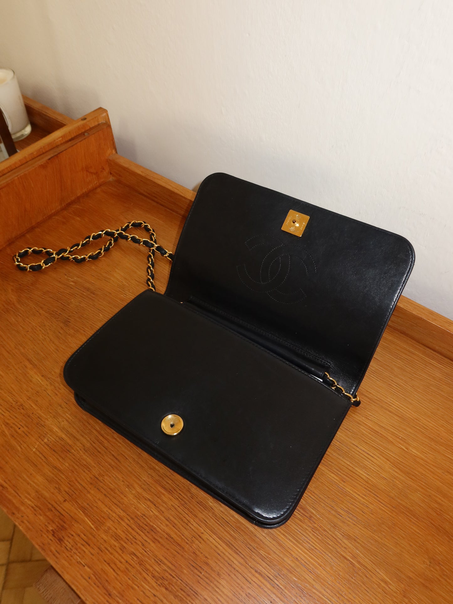 CHANEL SINGLE FULL FLAP BAG 24K GOLD