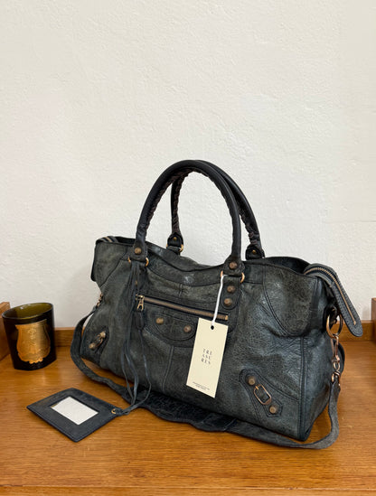 BALENCIAGA CITY BAG GREY-GREEN
