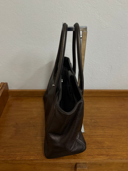 CHANEL EXECUTIVE TOTE IRIDESCENT BROWN SILVER HW