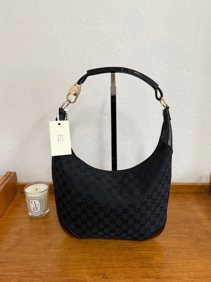 GUCCI HALF MOON HOBO BLACK BAG