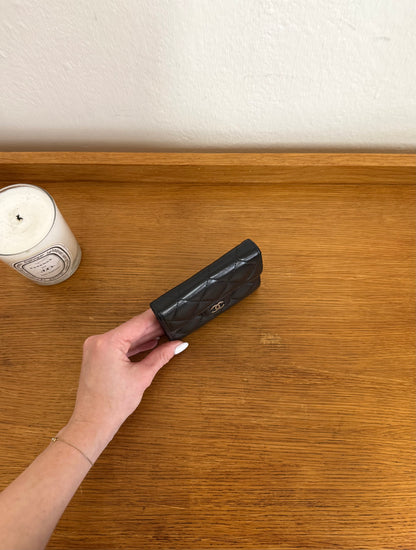 CHANEL MATELASSE QUILTED WALLET BLACK