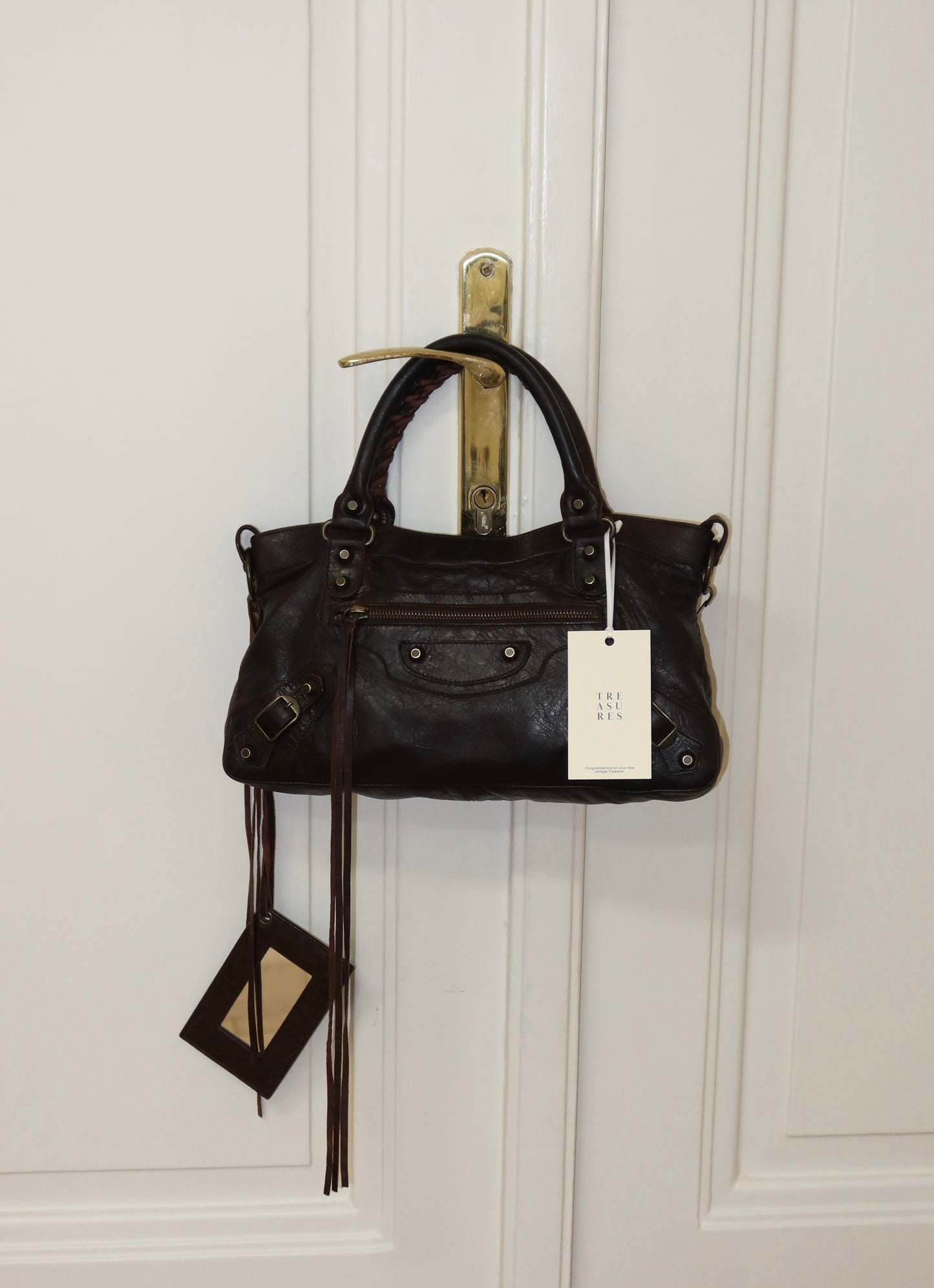 BALENCIAGA FIRST “SMALL CITY” BAG BROWN