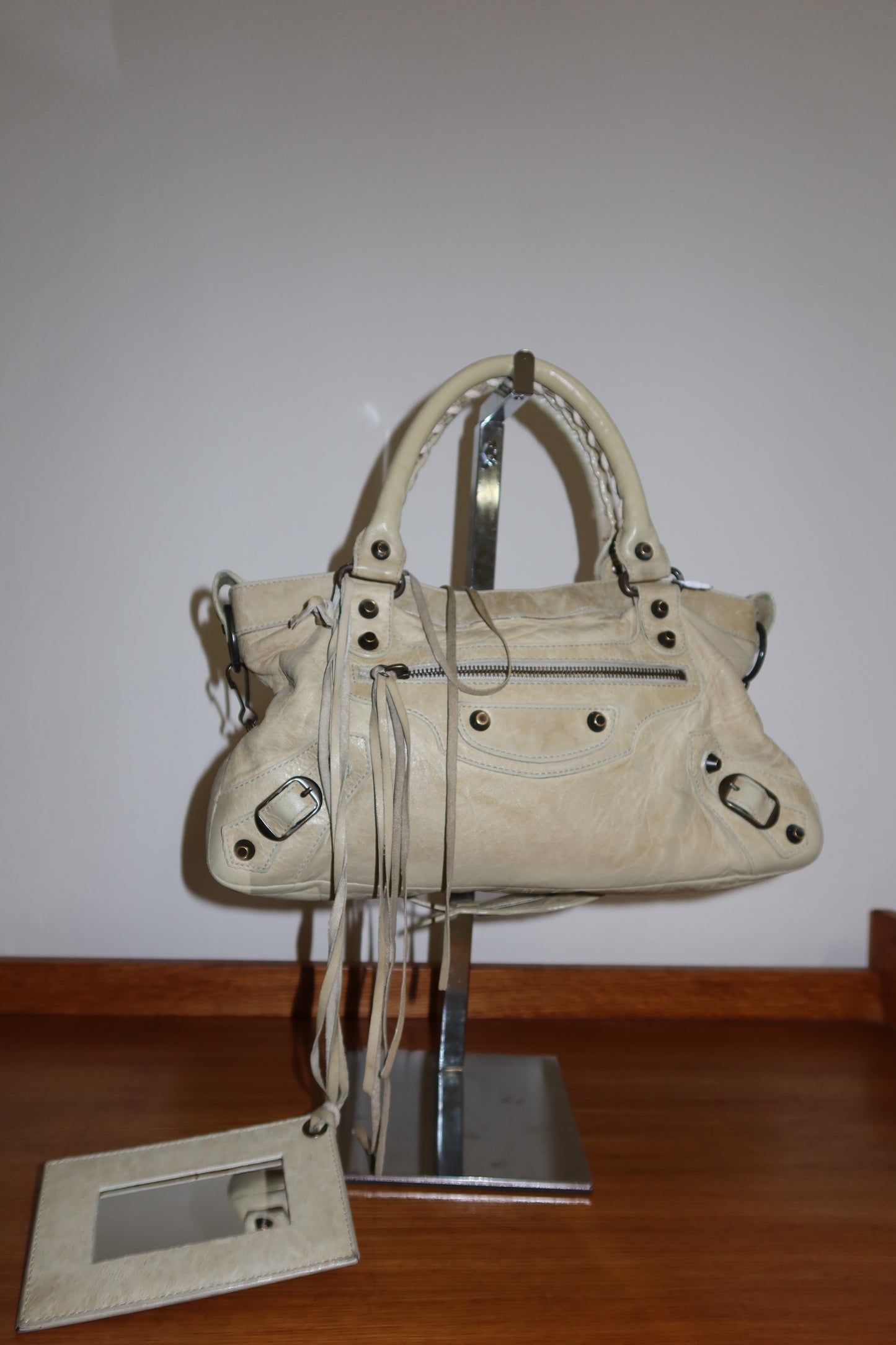 BALENCIAGA FIRST BAG IN ECRU