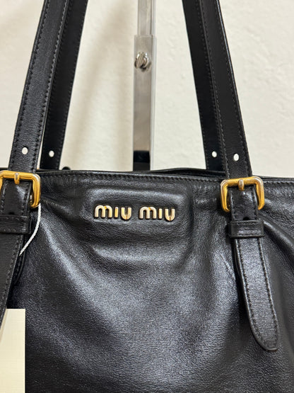 MIU MIU TOTE BAG GOLD HW STUDS