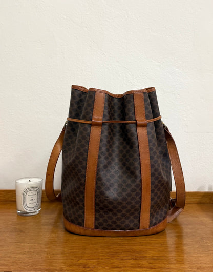 CELINE MACADAM BUCKET BAG