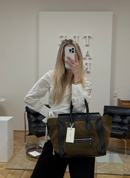 CELINE LUGGAGE BY PHOEBE PHILO SUEDE BAG