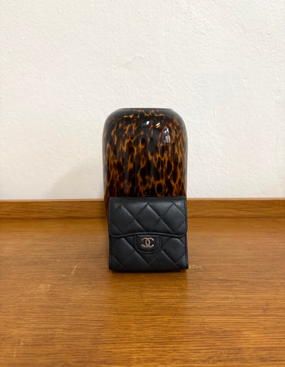 CHANEL MINI WALLET LAMBSKIN BLACK SERIES 11