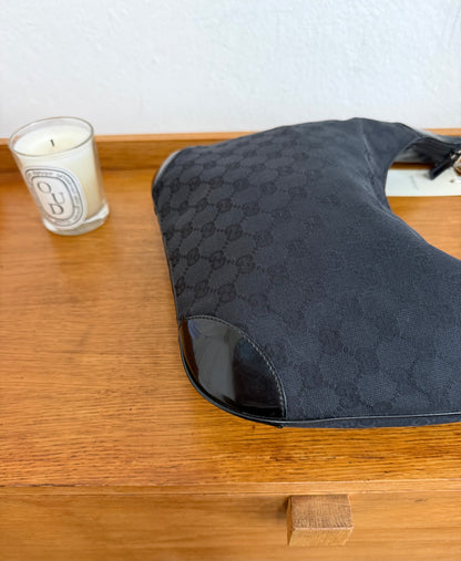 GUCCI HALF MOON HOBO BLACK BAG