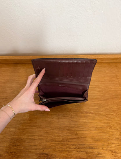 CHANEL CLASSIC LONG WALLET LAMBSKIN BLACK SERIES 10