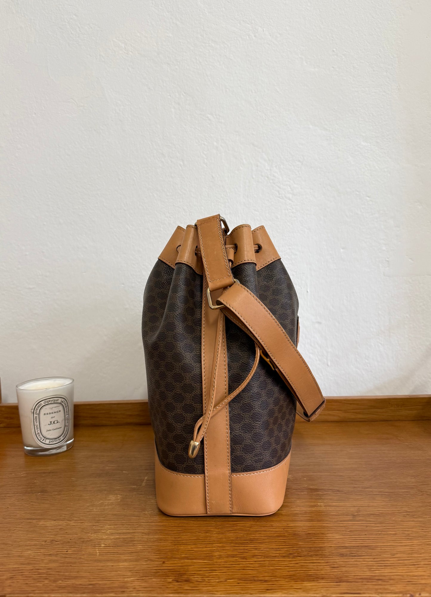 CELINE MACADAM BUCKET BAG & POUCH