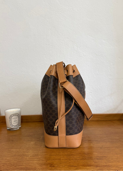 CELINE MACADAM BUCKET BAG & POUCH