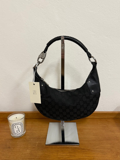 GUCCI GG MONOGRAM HALFMOON BLACK