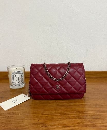 CHANEL WOC RED LAMBSKIN