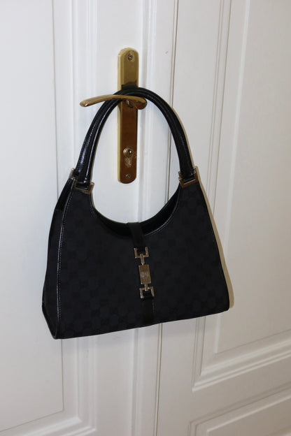 GUCCI JACKIE GG MONOGRAM BLACK BAG