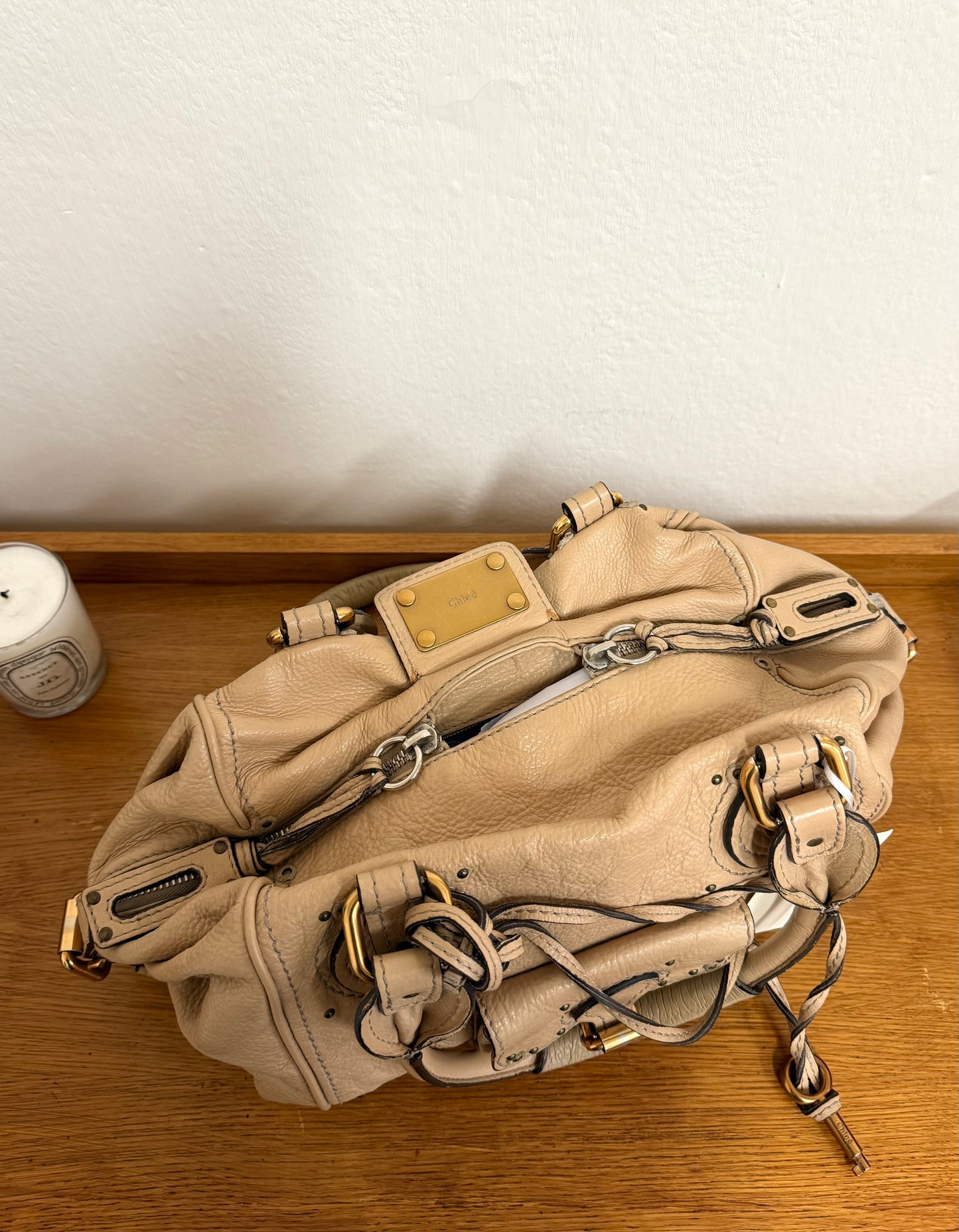 CHLOÉ PADDINGTON BY PHOEBE PHILO BEIGE GOLD HW