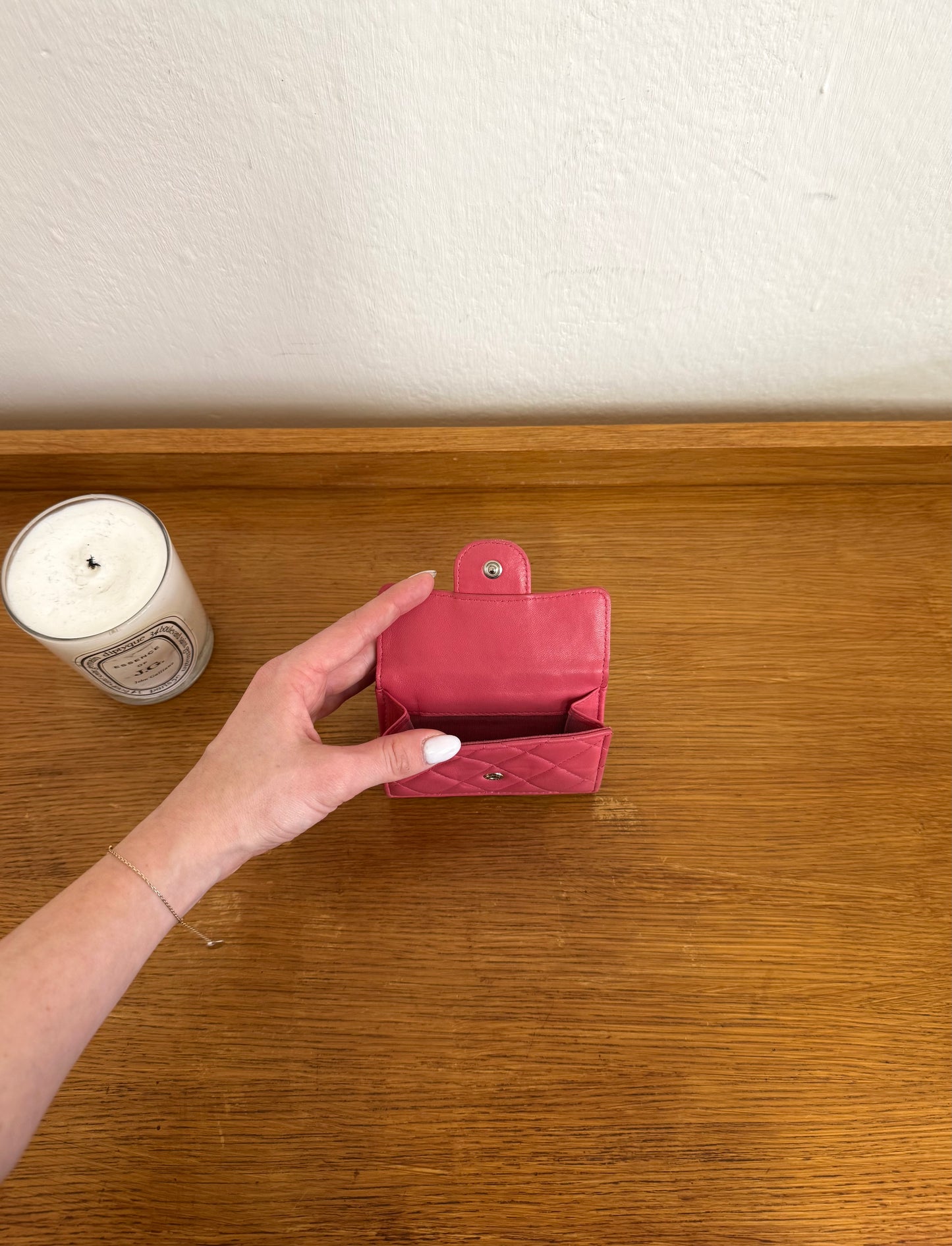 CHANEL MINI WALLET LAMBSKIN PINK