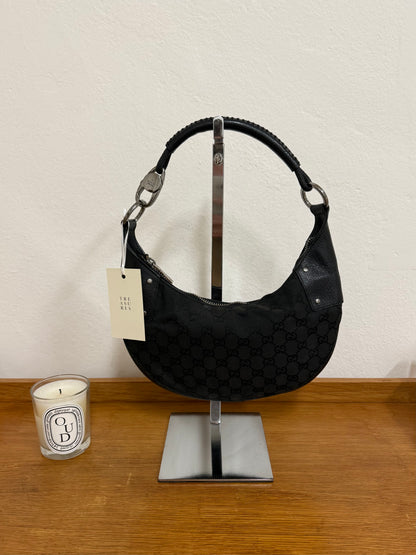 GUCCI GG MONOGRAM HALFMOON BLACK