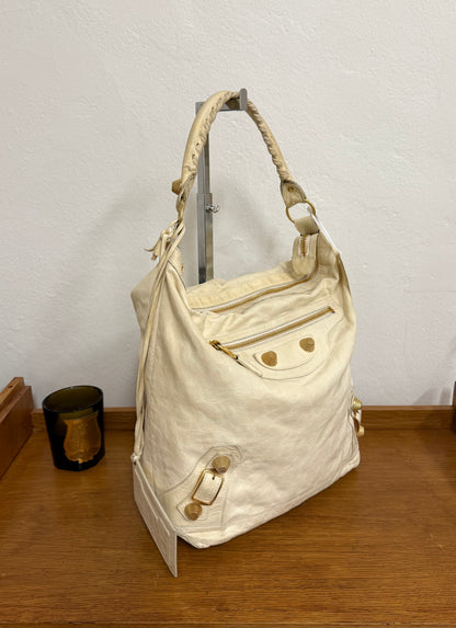 BALENCIAGA DAY “HOBO CITY” BAG BUTTER YELLOW