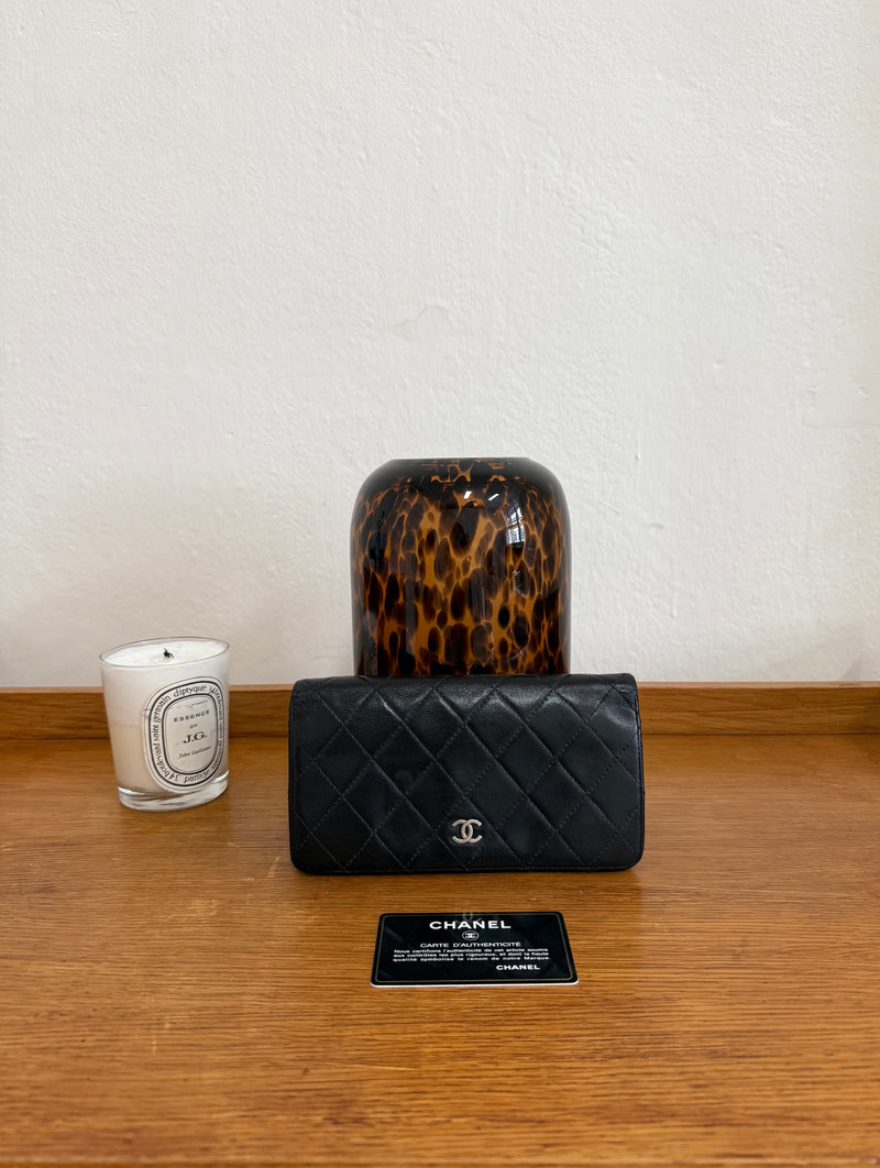 SERIES 11 CHANEL CLASSIC LONG WALLET LAMBSKIN BLACK
