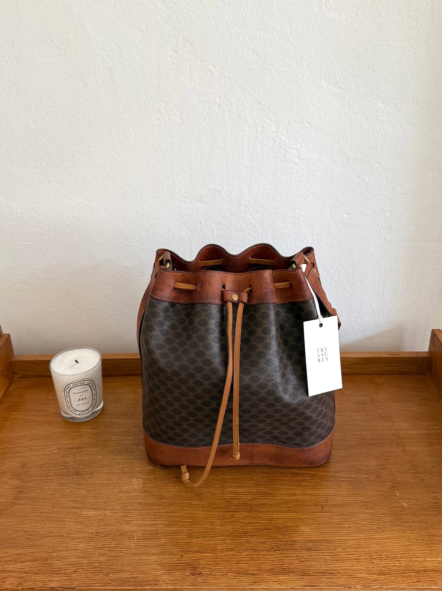 CELINE MACADAM BUCKET BAG & POUCH