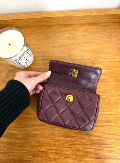 CHANEL BURGUNDY BELT BAG