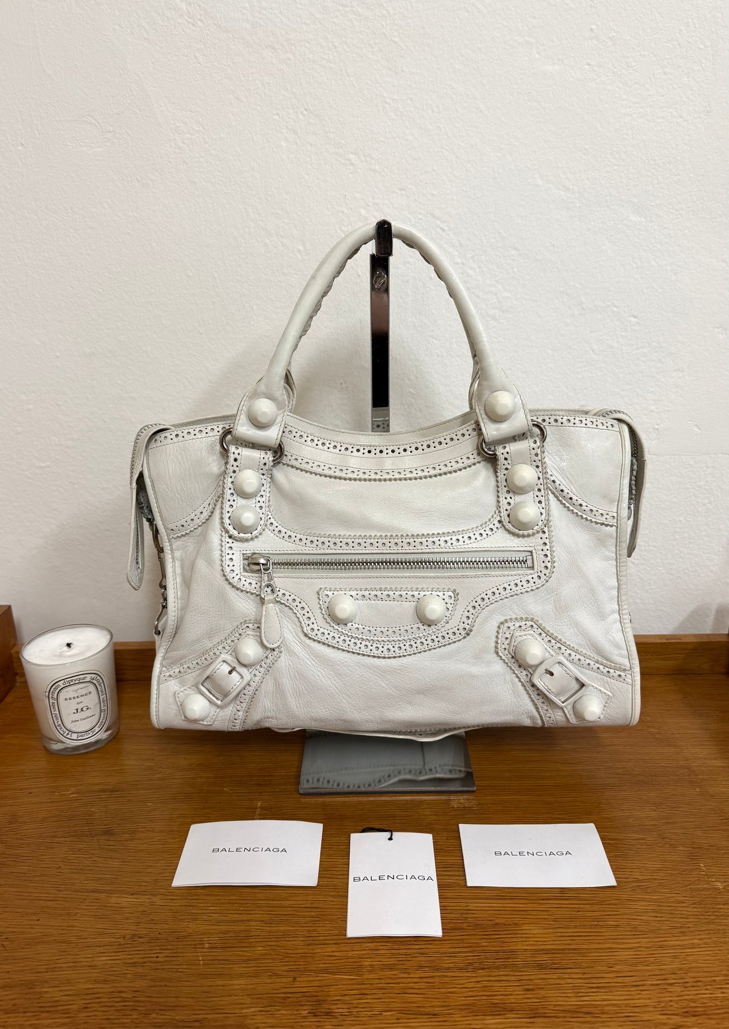 BALENCIAGA CITY BAG WHITE
