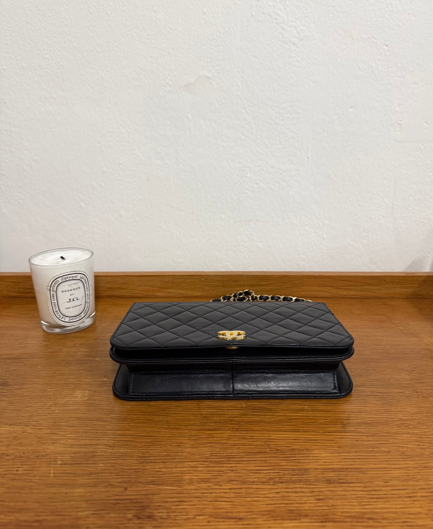 CHANEL FULL FLAP LAMBSKIN BLACK