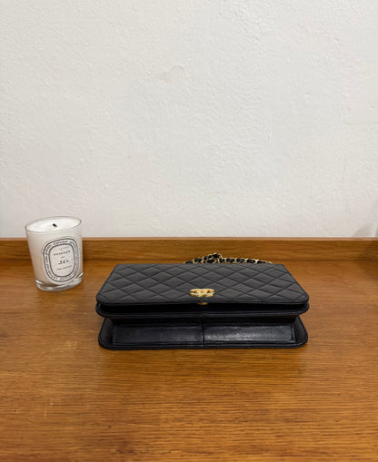 CHANEL FULL FLAP LAMBSKIN BLACK