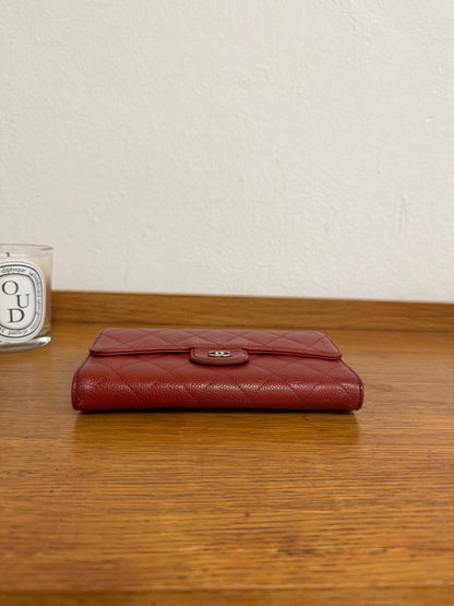 CHANEL CLASSIC WALLET CAVIAR RED