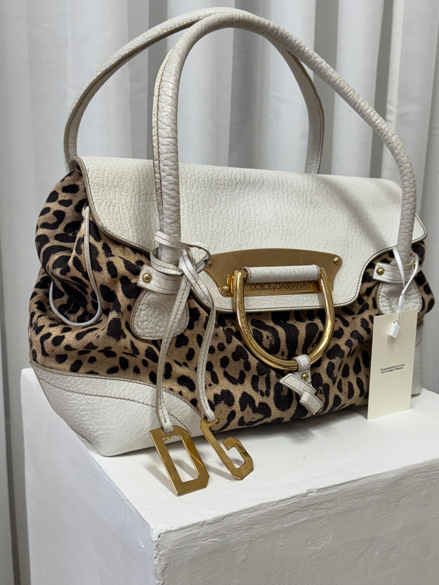 DOLCE & GABBANA LEOPARD SHOULDER BAG