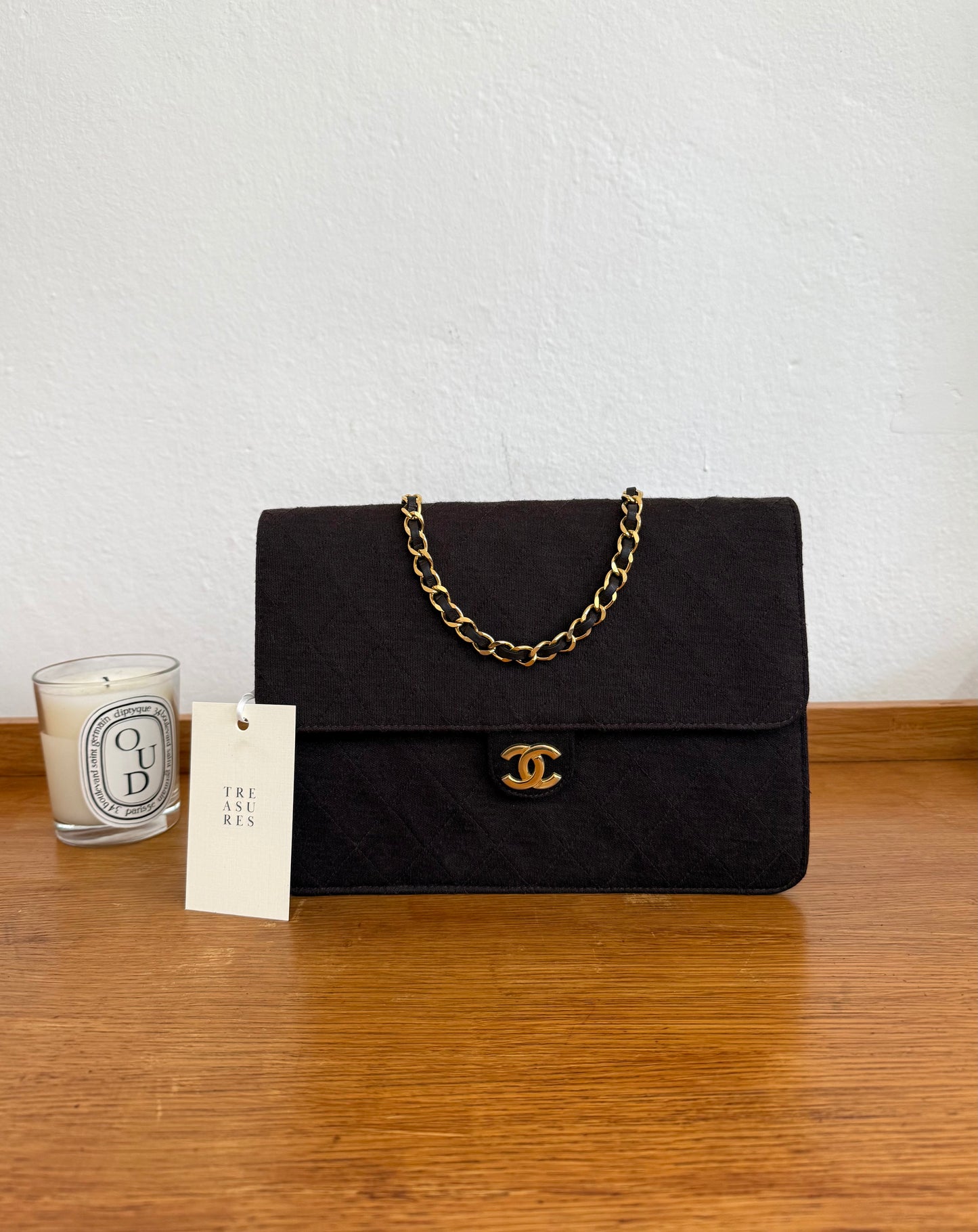 CHANEL SINGLE FLAP MATELASSE JERSEY BROWN BAG