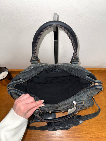 BALENCIAGA CITY BAG GREY-GREEN