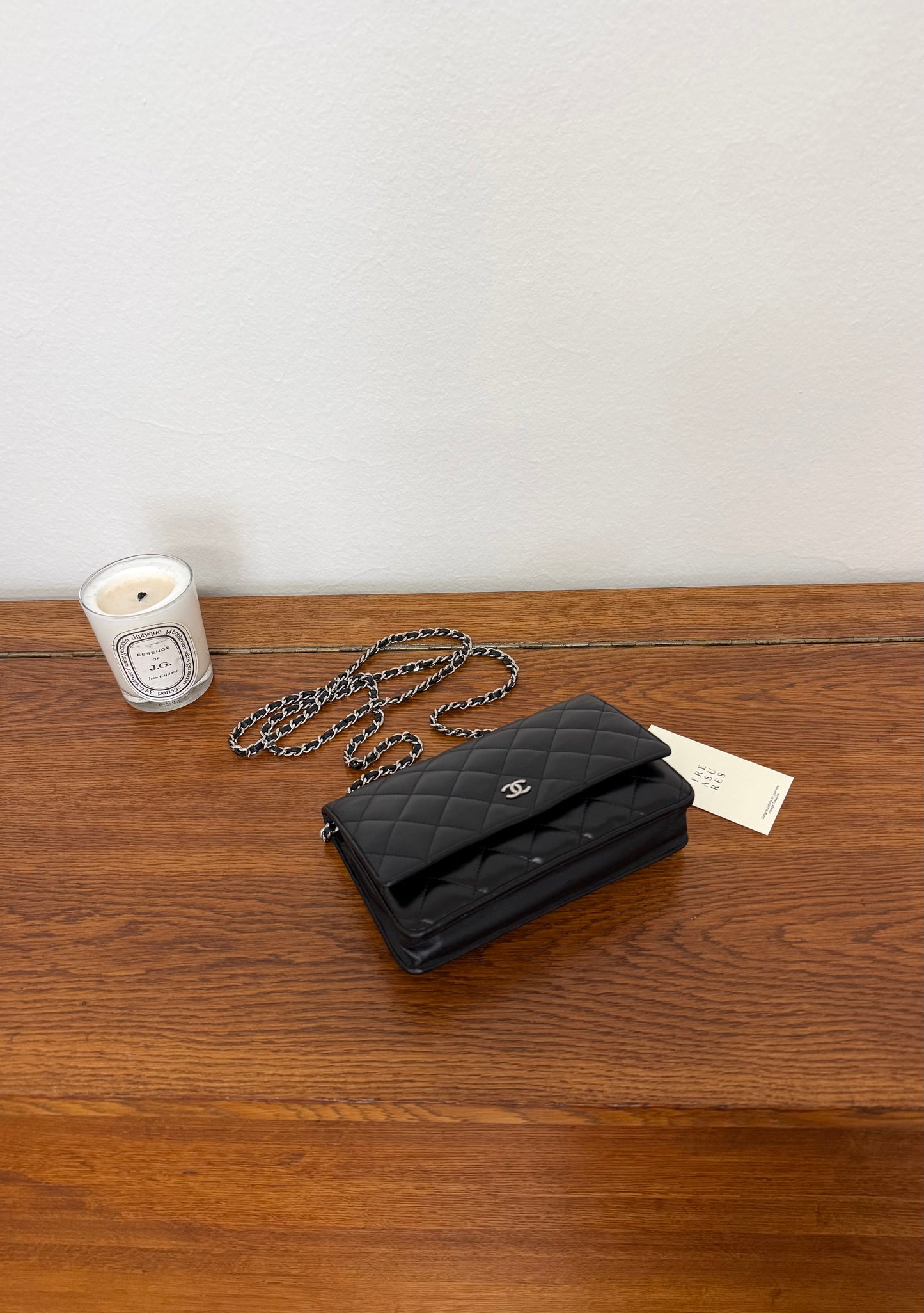 CHANEL WOC BLACK LAMBSKIN