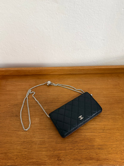CHANEL CLASSIC LONG WALLET LAMBSKIN BLACK