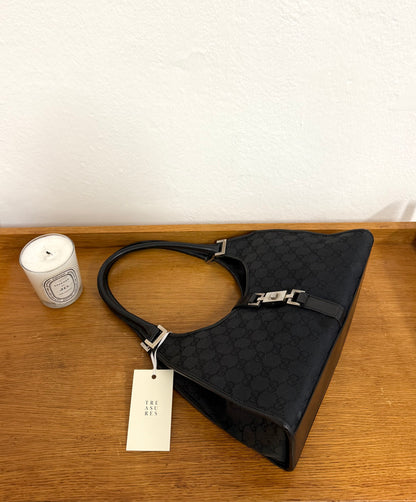 GUCCI JACKIE GG MONOGRAM BLACK BAG